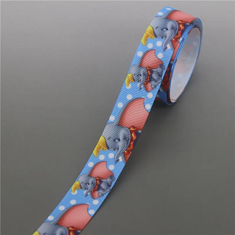 10130 DHK 10 ярдов слон животные напечатанный Grosgrain ленточный аксессуар Hairbow головные уборы украшение «сделай сам» оптом OEM B1857 - Цвет: 10130