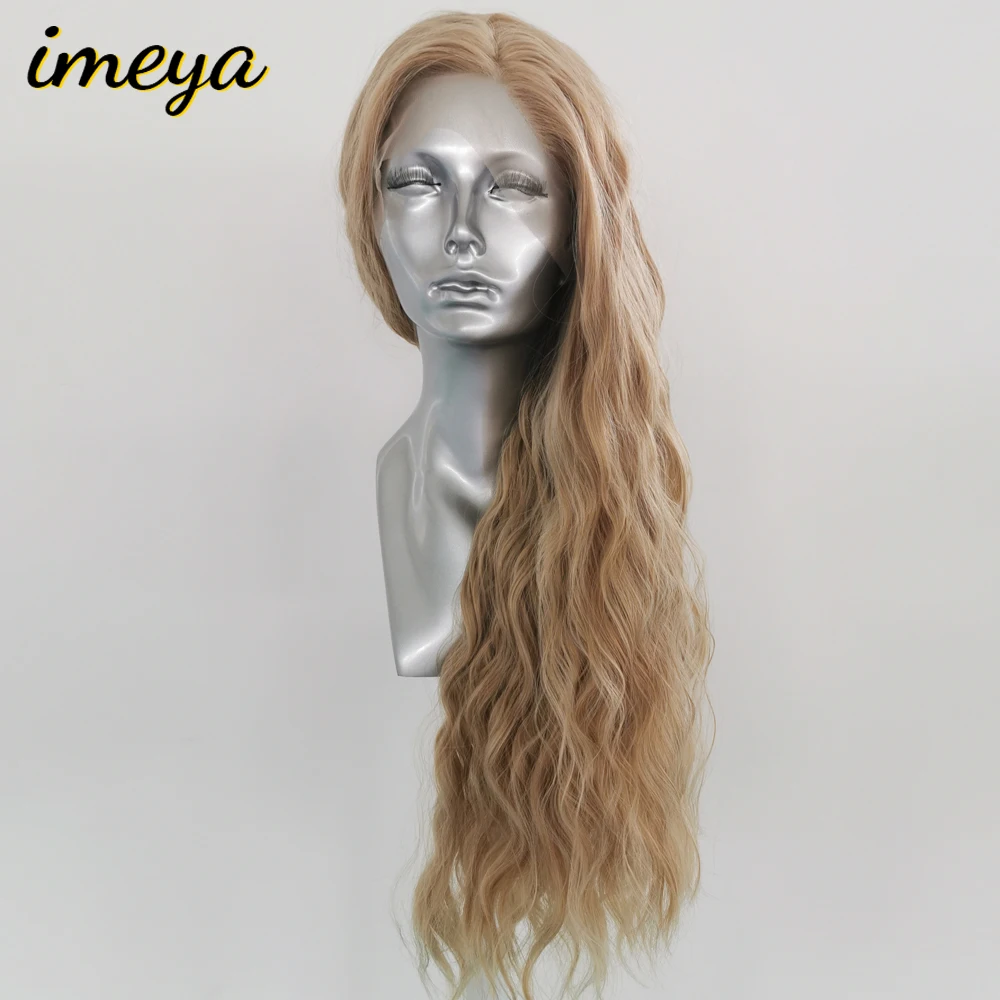 Imeya 13*4 синтетические парики 26Mix613 блонд волнистые парики на кружеве высокая температура термостойкие волокна для женщин