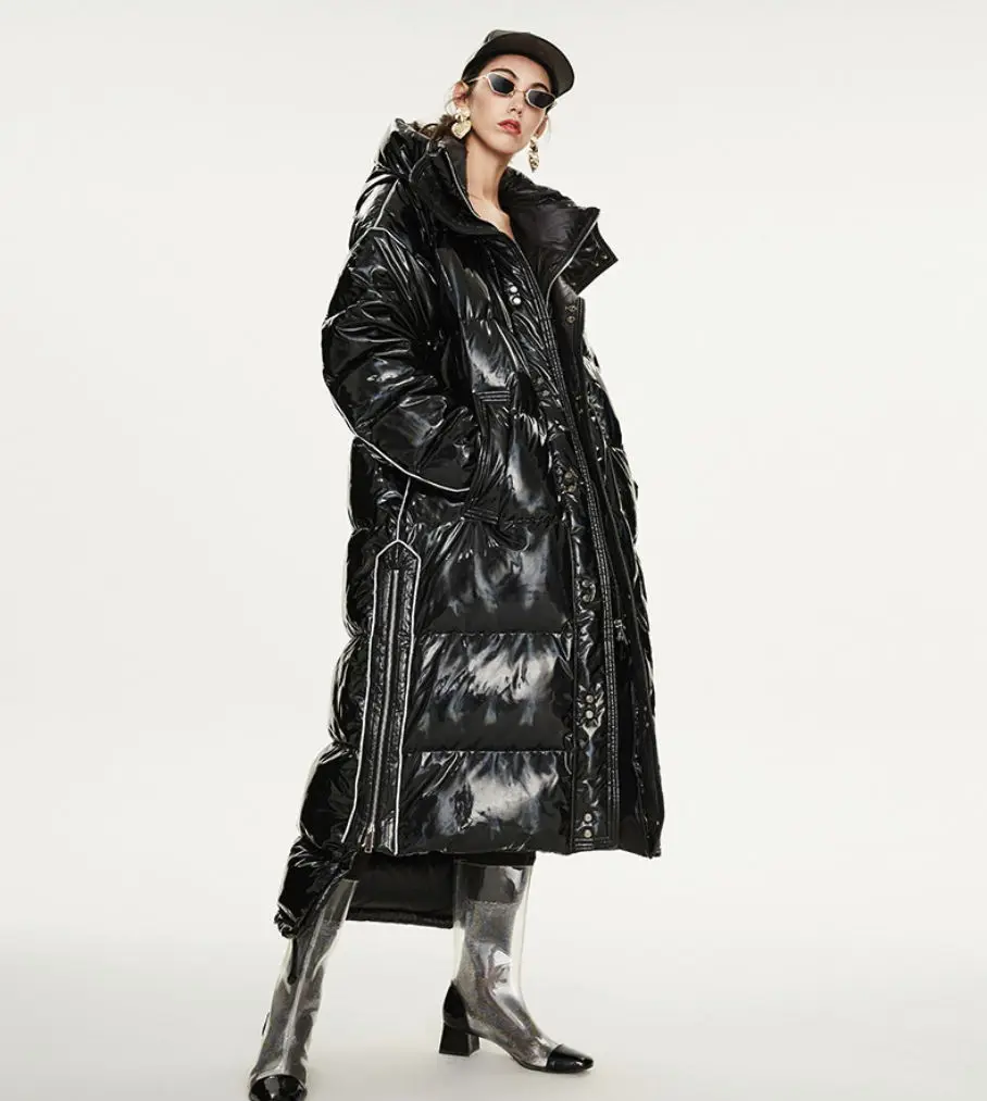 Мужская и Женская куртка свободного покроя длинная толстая свободная теплая