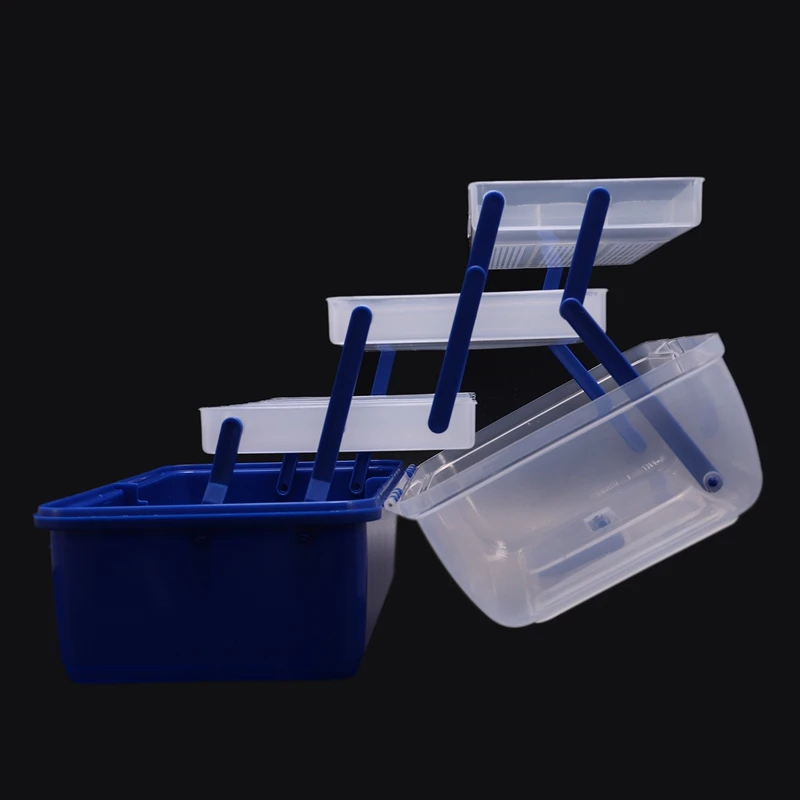 Multi Layer Fishing Tackle Box Fly Fishing Storage Case Waterproof Portable Fishing Gear Storage Box Adjustable Compartments