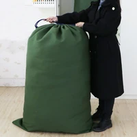 Heavy Duty Large Moving Bags Thickened Canvas Dust-proof Drawstring Storage Pouch Bag Durable Clothing Blanket Quilt Storage Bag 1