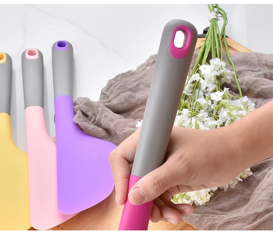 TureClos Silicone Spurtle Cream Scraping Accessories Handheld Safe Cake  Bake Accessory High Efficient Creams Scrap Tools Baking Scraper 