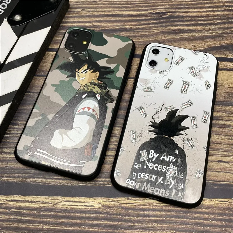 

Anime goku soft case for iphone 12 mini 11 pro x xs max xr 8 7 6 6s plus SE 2 silicone phone cover shark trend coque fundas capa