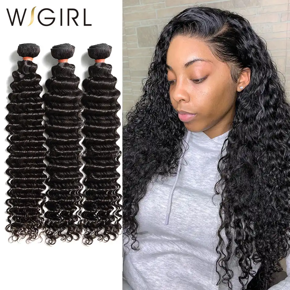 Brazilian Water Wave Bundles Sunlight Human Hair Weave Bundles