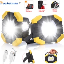 

200W Led Portable Spotlight 8000lm Super Bright Led Work Light Rechargeable for Outdoor Camping Lampe Led Flashlight