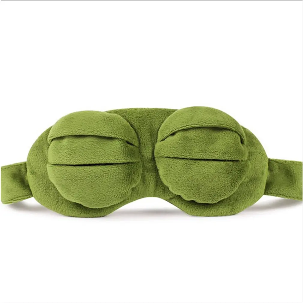 Забавная креативная 3D маска для глаз Pepe The Frog Sad плюшевая сна милый подарок
