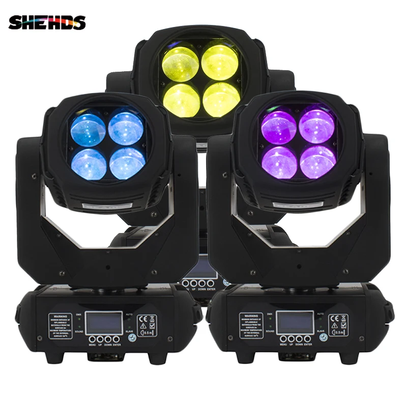 2Pcs LED 4X25W Super Beam Lighting Moving Head Light Good For Stage DJ Disco Nightclub And Home Party