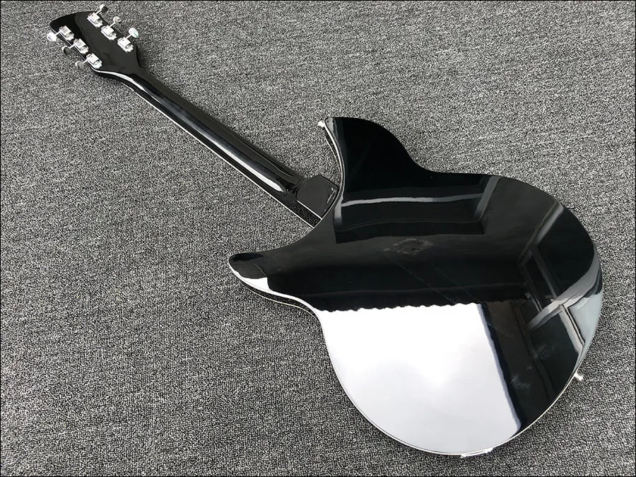 High quality 6 String Electric Guitar, Ricken 360 Electric Guitar,Black paint body with dot inlay fingerboard,free shipping