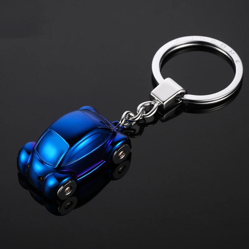 Автомобильные брелоки, цинковый сплав для Dodge Challenger Jeep Wrangler, ключ для Toyota Corolla, подвеска на цепочке, брелок для мотоцикла, светодиодный светильник - Название цвета: Blue Without box