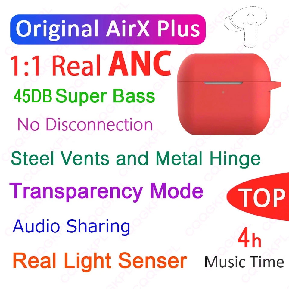 Airoha 1562H AirX Plus TWS ANC Wireless Bluetooth Earphone Active Noise Cancellation Air3 Super bass PK i90000 MAX i900000 MAX