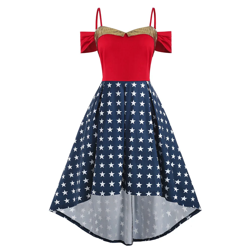 Mode Plus Size Jurk Vrouwen Stars Open Schouder Hoge Lage Cami Plus Size Jurk Korte Mouwen Asymmetrische Party Dress 2019 Mode Plus Size Jurk Vrouwen Stars Open Schouder Hoge Lage Cami Plus Size Jurk Korte Mouwen Asymmetrische Party Dress 2019