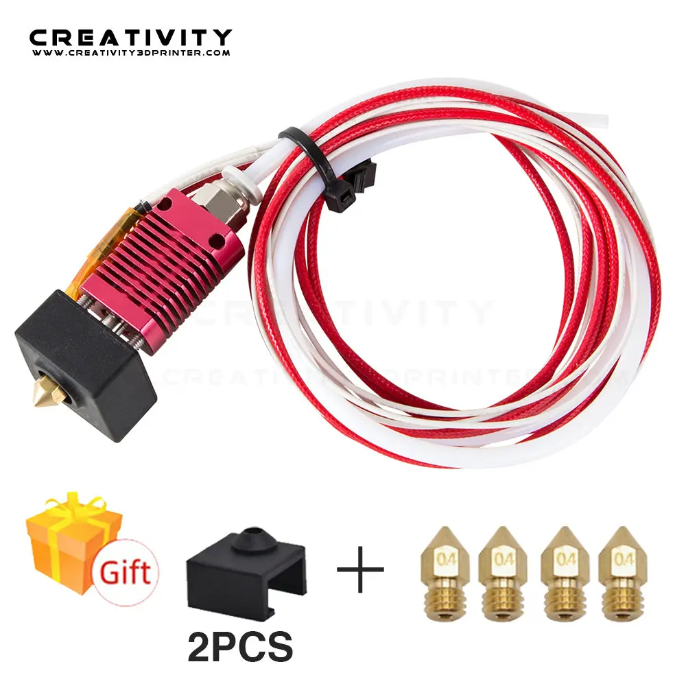 3d printer Parts MK8 Extruder Hotend kit 0.4mm Nozzle 1.75mm Filament for Ender3 Ender3V2 CR10 Ender5 3d printer head printer epson 3D Printer Parts & Accessories