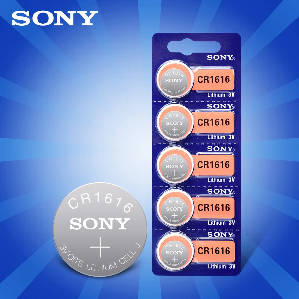 

5PCS CR1616 Button Cell Coin Batteries FOR SONY 100% Original cr 1616 3V Lithium Battery DL1616 ECR1616 LM1616 For Watch Toys