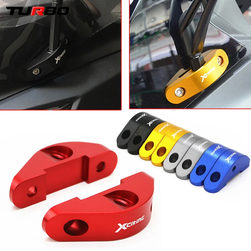 

Для KYMCO Xciting 250 300 300i Никита 200 300 центр 300 300i мотоцикл задний Алюминий зеркало стояк расширители отверстие адаптер Кепки