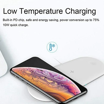 

3 In1 Wireless Charger for iPhone SE 2020/11, Galaxy S20/Note 10/S10/S9, Apple Watch, Pro