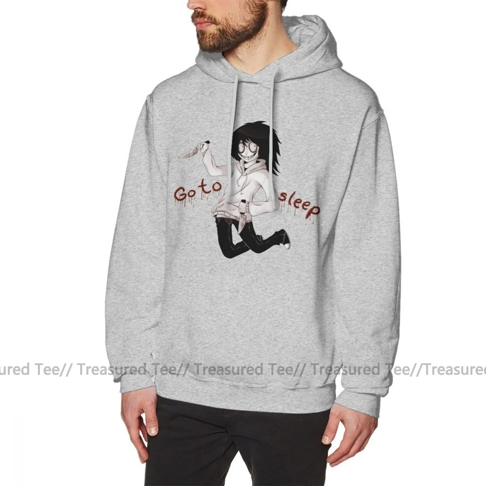 Jeff The Killer худи Jeff The худи с Killer XXL синий пуловер худи свободные длинные зимние хлопковые красивые мужские толстовки - Цвет: Gray