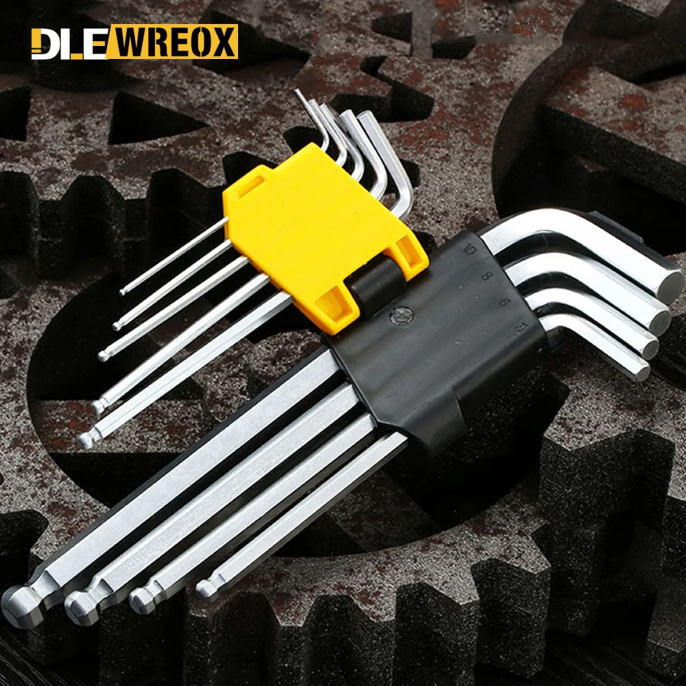 

Hex Key Allen Wrench Set 8/9/10Pcs Screwdriver Double-End Hex Wrench Set Hexagon Torx Star Spanner Key Set Hand Tools