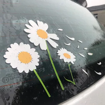 

Small daisy interesting lovely fresh sticker car rear glass tank cap decorative car sticker