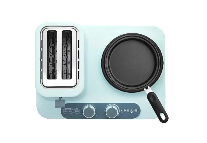 Donlim DL-3405 3in1 breakfast maker Bread machine Coffee roaster household breakfast machine Fried Eggs steamer pan 220-230-240v