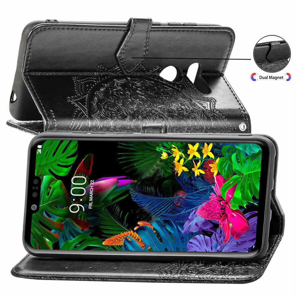 Роскошный кожаный чехол бумажник для LG G8 G8X V50 ThinQ 5g G7 Plus Q60 Q70 Q9 Q7 Stylo 4 5 винтажный