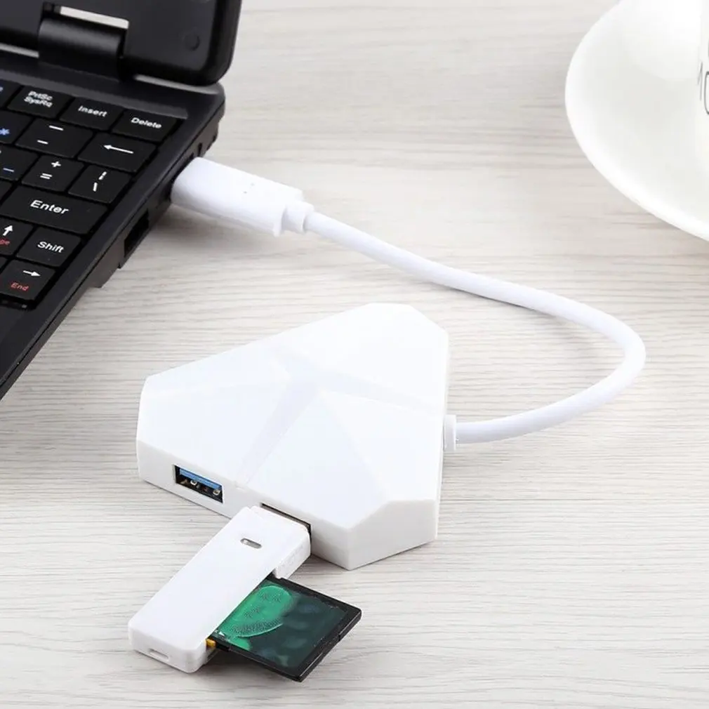 Портативный размер 5 Гбит/с супер скорость 4 порта USB 3,0 концентратор адаптер Кабельный привод Бесплатный usb-концентратор, адаптер для Windows