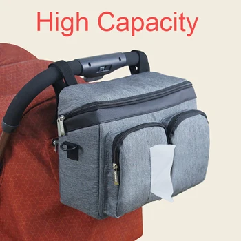 

Baby Stroller Large Capacity Portable Mummy Bag Baby Supplies Storage Bag Umbrella Car Storage Bag Wheelchairs Suitcase