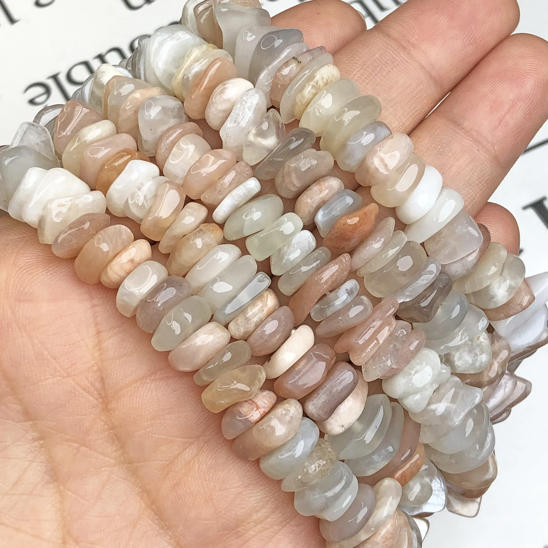 

Natural 100% Sunstone Irregular Chips Loose Spacer Bead For Jewelry Making DIY Accessor Bracelet Necklace 15'Strand