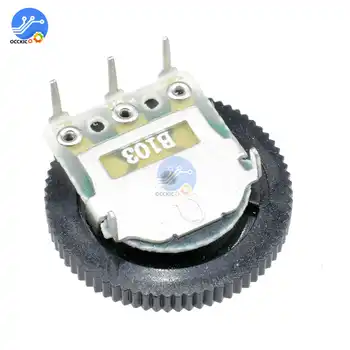 

10PCS B103 10K Ohm 3-Pin Single Linear Dial Wheel Potentiometer 16MM x 2MM