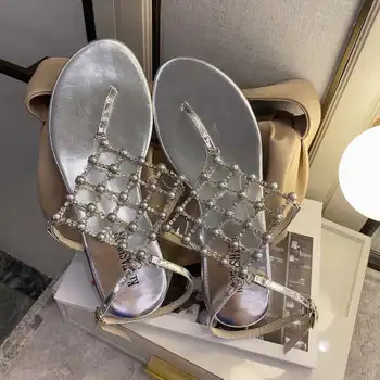 

Web celebrity sandals female ins fashionable tide to wear the new summer students joker flat Roman women shoes