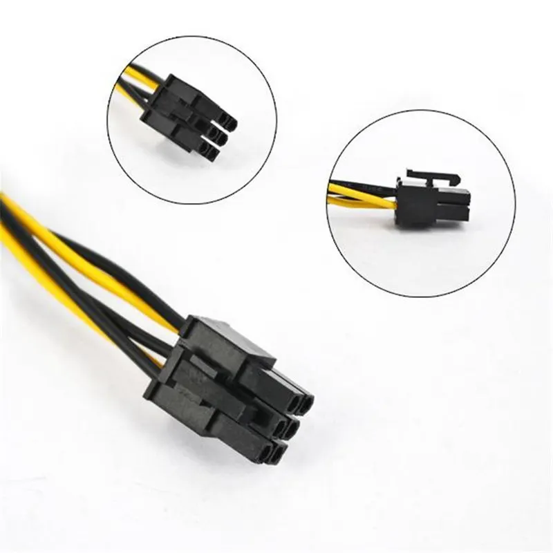 15 Pin SATA до 6 Pin PCI EXPRESS PCI-E Sata изображения конвертер адаптер видеокарта Кабель питания Шнур 20 см(2 шт