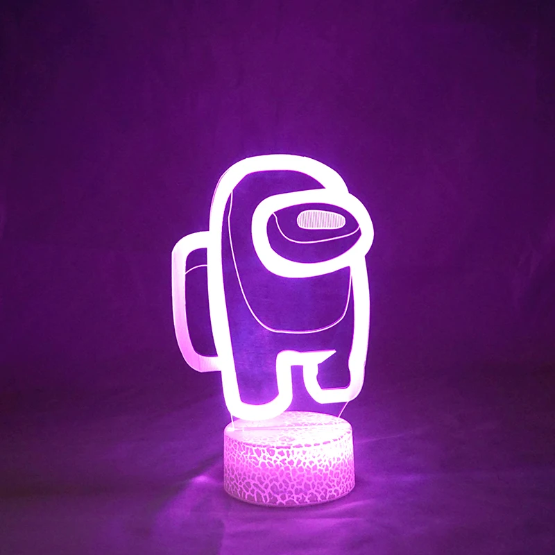 

Game Among Us 3D Lamp Decor LED Sensor Light Atmosphere Bedside Night Gift Color Changing Desktop USB Lamp For Coffee Table