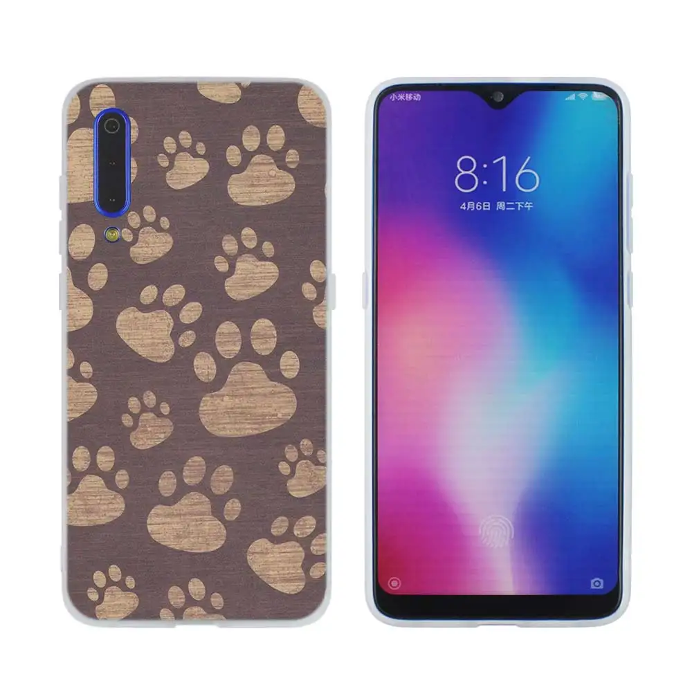 Чехол для телефона Xiao mi cc 9 mi 9 8 A2 Lite SE A1 f1 6 6X 5X MAX 3 mi X 2S Cover mi 9 mi 8 Dog paw print - Цвет: Soft picture 06