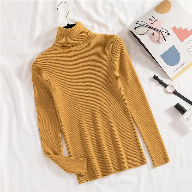 2019 New Autumn Winter Women Knitting Sweaters Turtleneck chandail femme Solid Slim maglioni donna sueter mujer 2019 New Autumn Winter Women Knitting Sweaters Turtleneck chandail femme Solid Slim maglioni donna sueter mujer