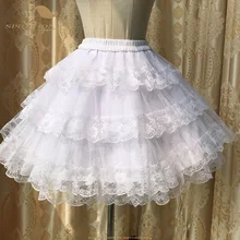 SISHION женская элегантная кружевная юбка VD1210 эластичная талия Нижняя юбка лолита мини черная белая юбка