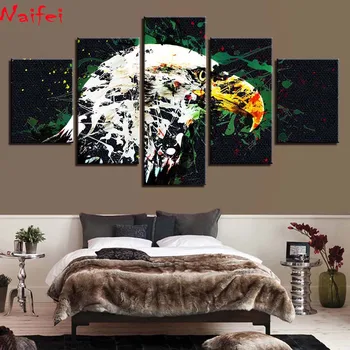 

5D DIY Diamond Painting Animal 5 Pieces Art abstract owl Home Decoration Eagle Full Square Round Drill 3D Embroidery gift Home