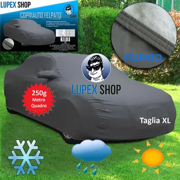 

TELO COPRI AUTO COPRIAUTO FELPATO IMPERMEABILE e BORSA 250gr/mq XL 530x180x117cm