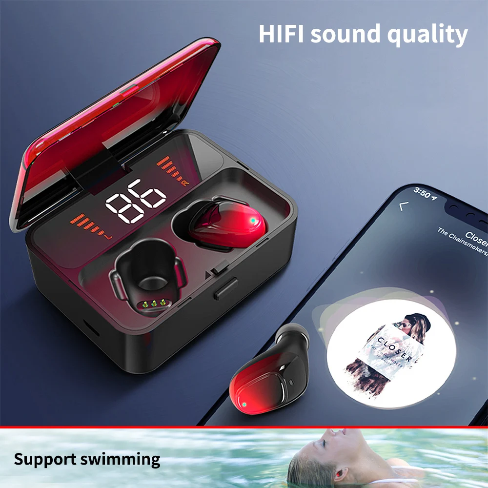 ES01 TWS Bluetooth наушники водонепроницаемые настоящие стерео V5.0 сенсорные