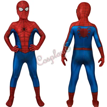 

Spider-Man Costume Mar-vel's Spider-Man (PS4) Cosplay Classic Suit Kids Jumpsuit