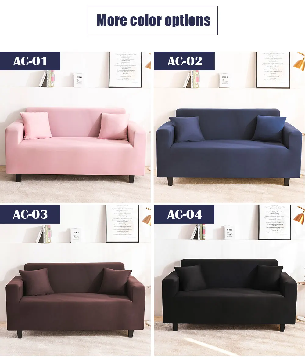 Elastic All-Inclusive Sofa Covers for Living Room, Covers For Sofas Chaise Lounge,Brushed,Pink Color 1/2/3/4 Seater Elastic All-Inclusive Sofa Covers for Living Room, Covers For Sofas Chaise Lounge,Brushed,Pink Color 1/2/3/4 Seater