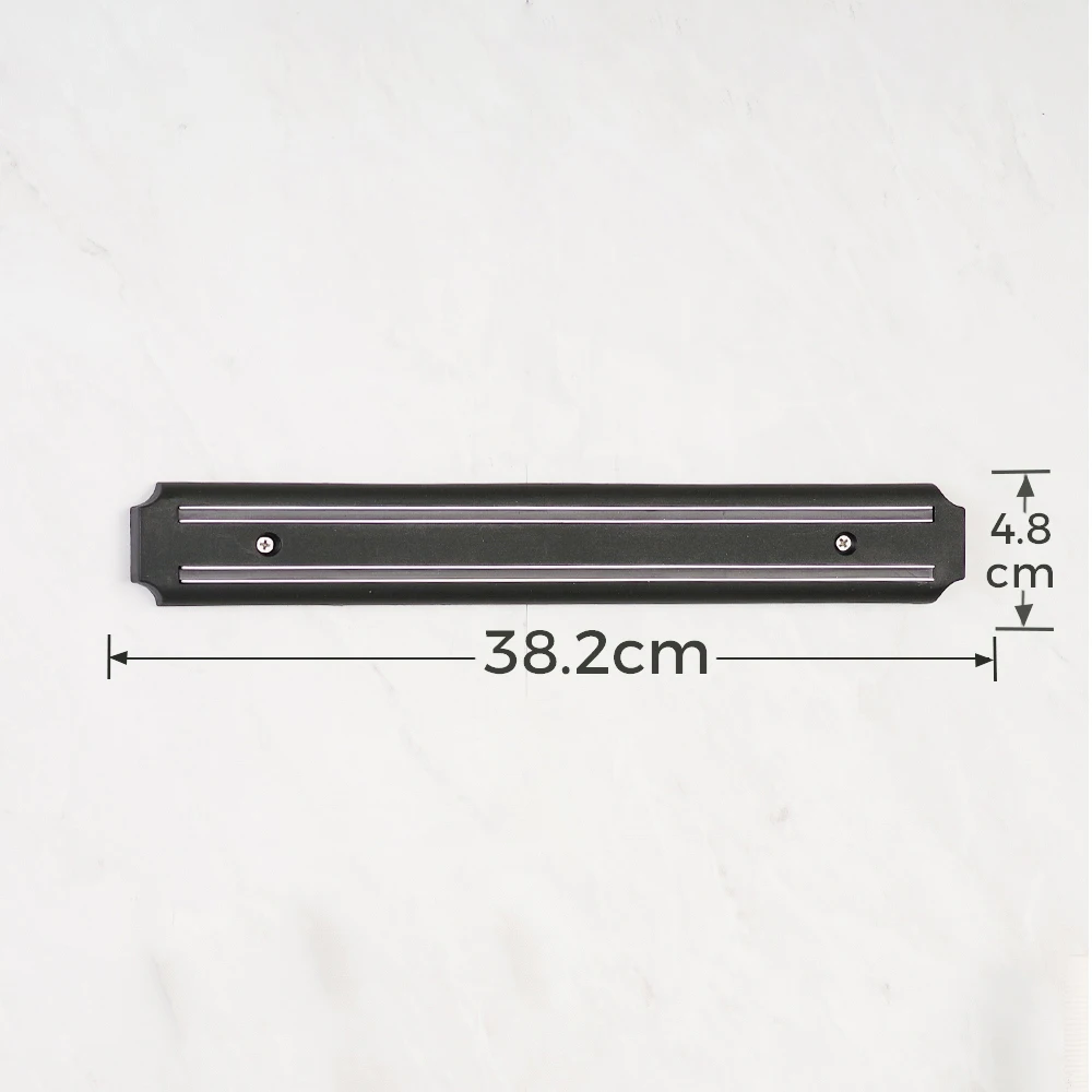 B 38.2cm knife block Магнитный держатель для ножей, настенное крепление, Черный ABS пластик для нержавеющей стали, металлический блок ножей, магнитный для ножей, подставка для кухонных инструментов - Цвет: B 38.2cm knife block