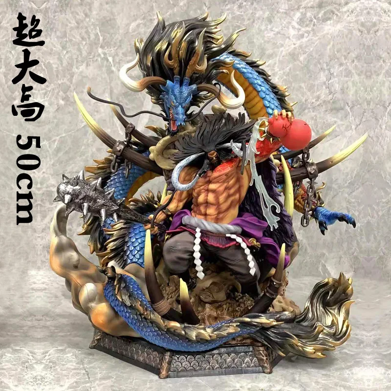 

Hot Japanese Anime Figure Gk Black Pearl Kaido Luxury Original Beast Dragon Scene Super Large Hand-run Statue Model Decoration