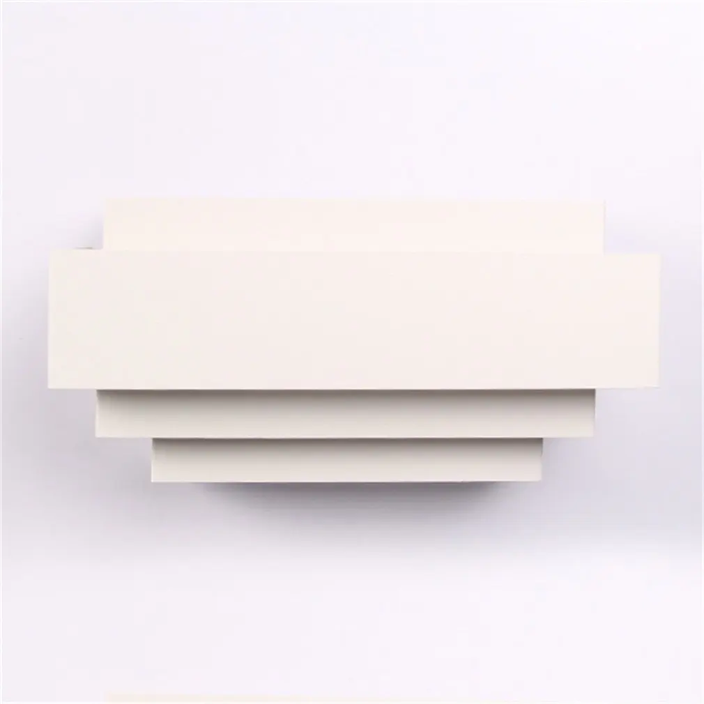 

Contemporary Indoor Up & Down Wall Light Curved White Square Lighting Lamp