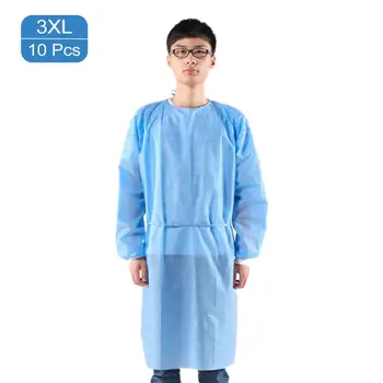

10Pcs/Set Disposable Protective Isolation Gown Indoor Outdoor Dustproof Coverall For Women Men Anti-fog Anti-particle