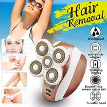 Моющийся 110-240 в женский Электрический эпилятор для лица Водонепроницаемый женский ножной прибор для лица личные части бритвенный станок триммер