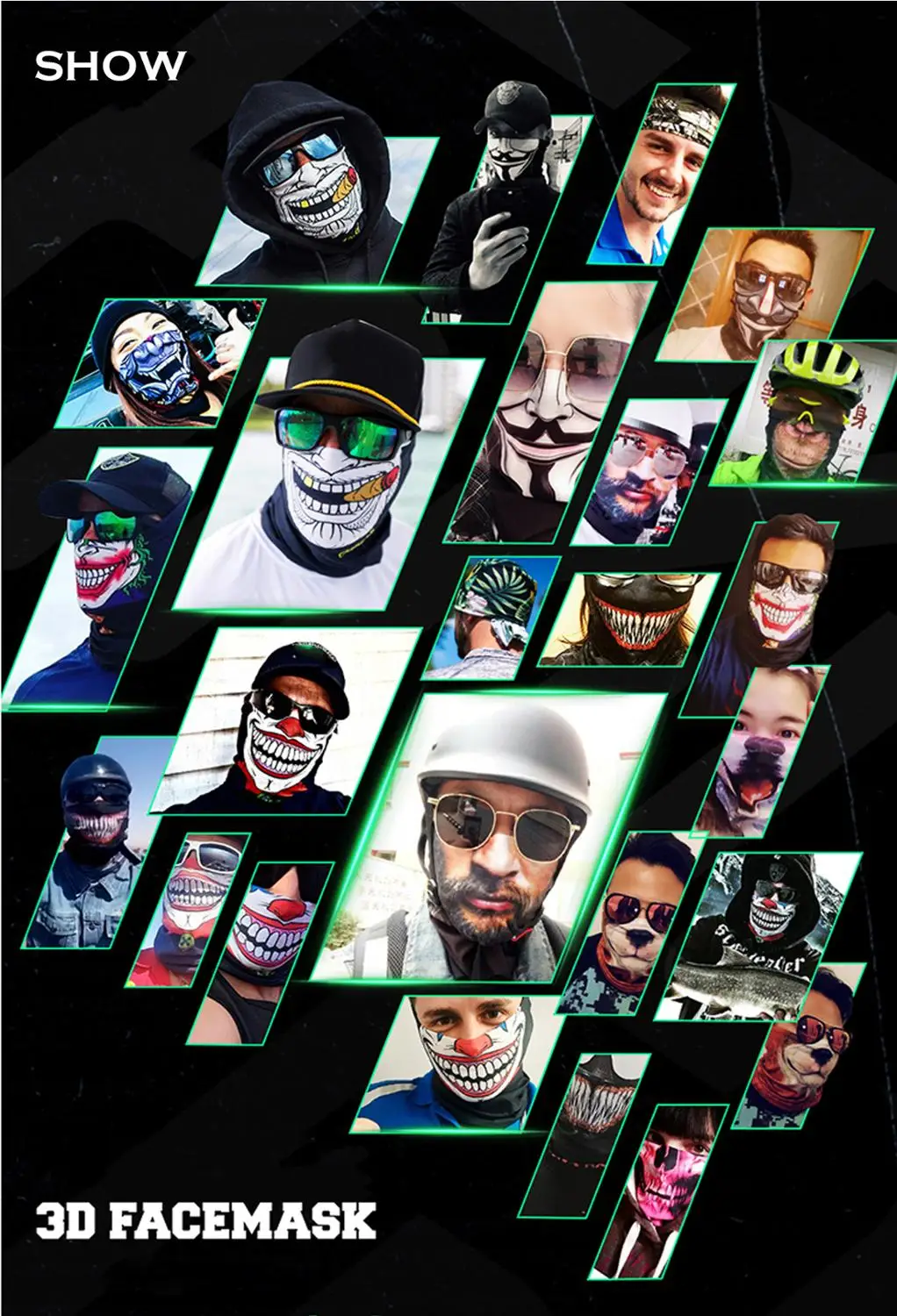 3D банданы для велоспорта Mascarillas Череп маски камуфляжная повязка на голову маска