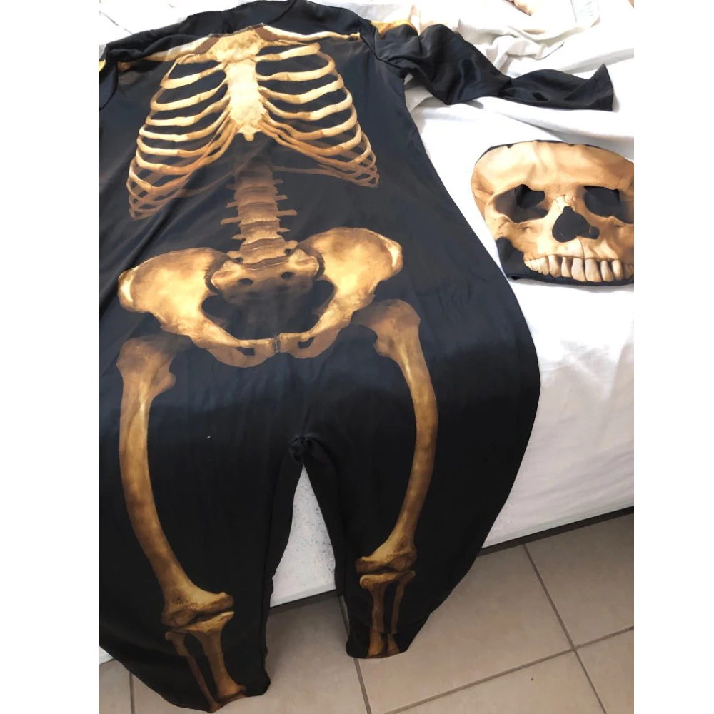 Horror Mens 3D Print Skull Jumpsuit 2019 ҷ ǻ ο  ̷   ٵ Ʈ, ڽ ũ