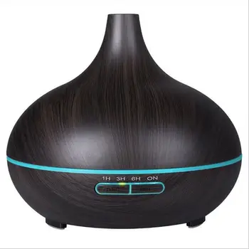 

Air Humidifier Ultrasonic Aroma Essential Oil Diffuser 400Ml Aromatherapy Machine Full Wood Grain Color Changing