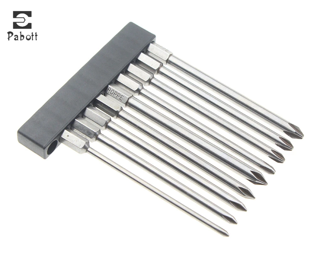 

9pcs Magnetic Philips Screwdriver Set 1/4 Inch 6.35mm Shank S2 Alloy Steel 75mm 100mm 150mm Long Magnetic Hex Screwdriver Bit