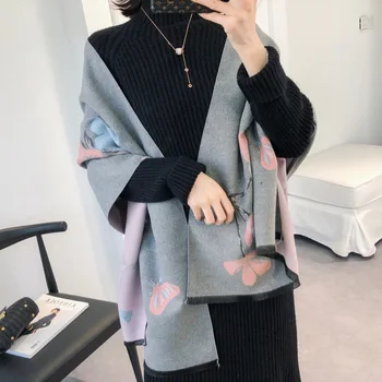 

Hot Sale 2020 Women Cashmere Scarf Winter Pashmina Warm Shawls And Wraps Lady Print Thick Blanket Neck Scarves Bufanda