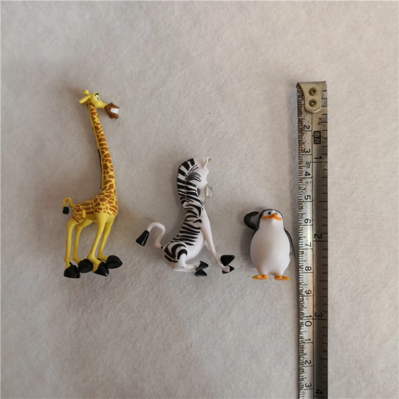 12pcs/set DSN Shrek panda Madagascar Toys PVC Action Figures Movies TV Plush Toys Kids Toys Gifts for Children New Year gifts